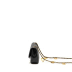 CHANEL 22B HEART CHAIN FLAP BAG LAMBSKIN BLACK GHW(MICROCHIP)