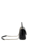 CHANEL SMALL COCO HANDLE CAVIAR BLACK LGHW (MICROCHIP)