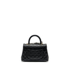 CHANEL SMALL COCO HANDLE CAVIAR BLACK LGHW (MICROCHIP)