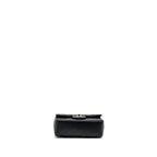 CHANEL TOP HANDLE MINI RECTANGULAR FLAP BAG LAMBSKIN BLACK LGHW (MICROCHIP)