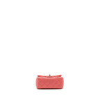 CHANEL PEARL CRUSH MINI SQUARE FLAP BAG LAMBSKIN PINK GHW