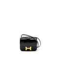 HERMES MINI CONSTANCE SHINY ALLIGATOR MISSISSIPPIENSIS BLACK GHW