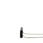 CHANEL QUILTED WALLET ON CHAIN SHINY CALFSKIN BLACK GHW (MICROCHIP)