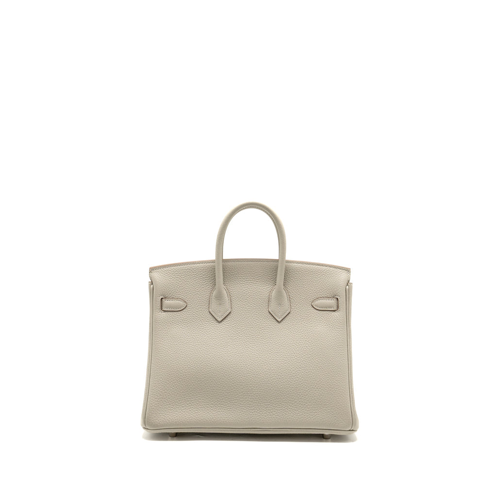 Hermes Birkin 25 Togo Gris Perle SHW