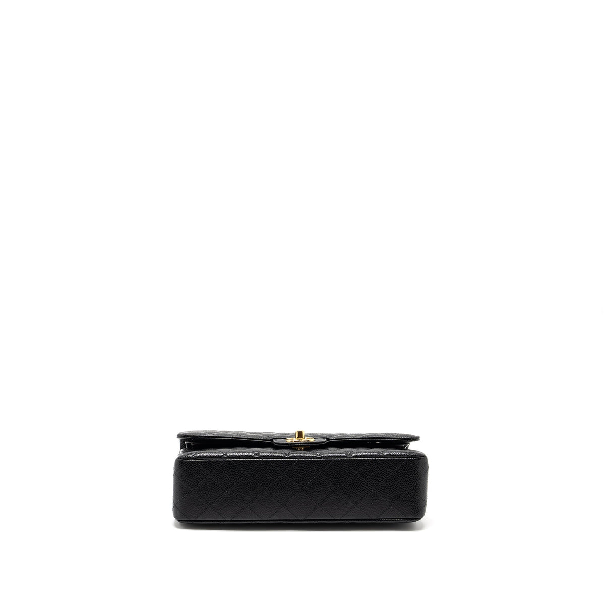 CHANEL MEDIUM CLASSIC DOUBLE FLAP BAG CAVIAR BLACK GHW (MICROCHIP)