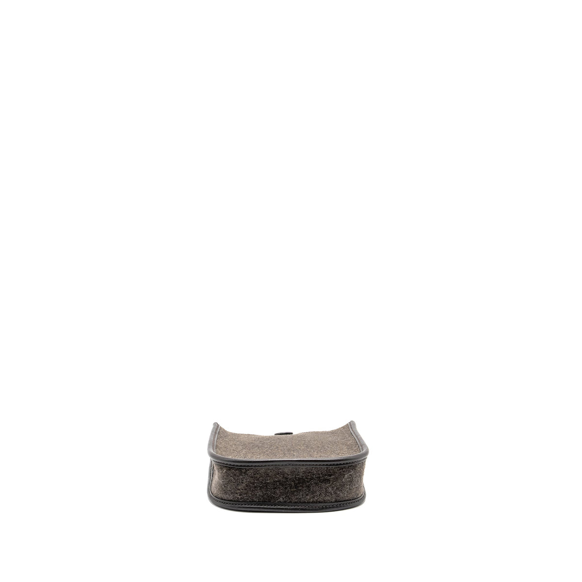 Hermes Mini Evelyne Feutre/Swift/Sangle Wool Ebene GHW