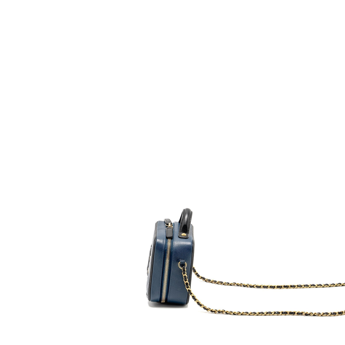 CHANEL SMALL FILIGREE VANITY CAMERA BAG CAVIAR NAVY/BLACK GHW