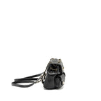 CHANEL 24A MINI DUMA BACKPACK GRAINED CALFSKIN BLACK LGHW (MICROCHIP)
