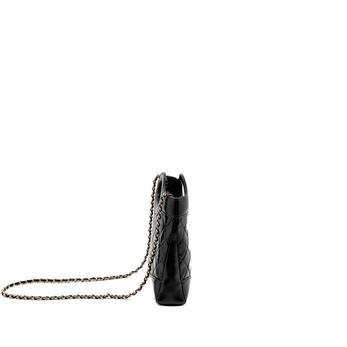 CHANEL MINI 31 BAG SHINY LAMBSKIN BLACK LGHW (MICROCHIP)