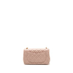 CHANEL 23K PEARL CRUSH MINI RECTANGULAR FLAP BAG LAMBSKIN LIGHT PINK GHW (MICROCHIP)