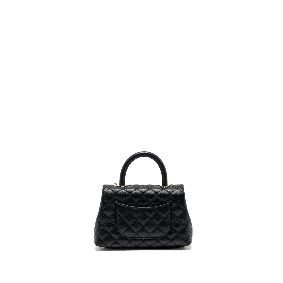 CHANEL SMALL COCO HANDLE CAVIAR BLACK LGHW