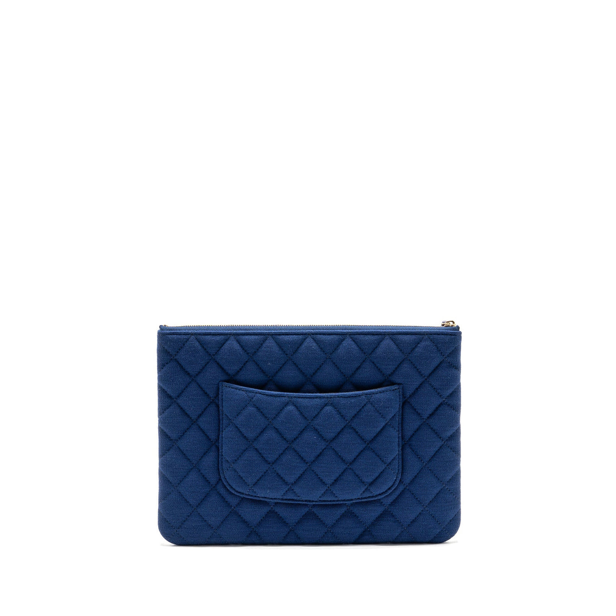 Chanel O-Case Pouch Jersey Navy Blue LGHW