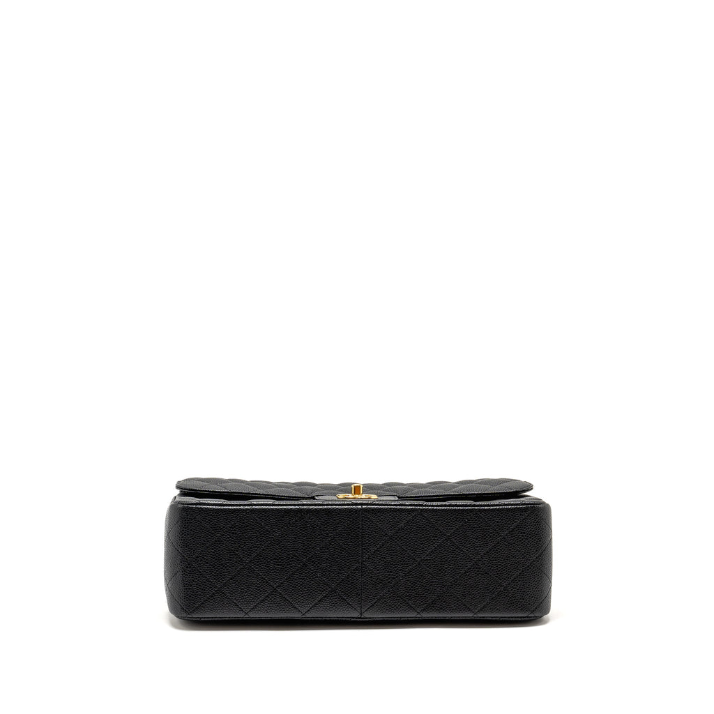 CHANEL JUMBO CLASSIC DOUBLE FLAP BAG CAVIAR BLACK GHW