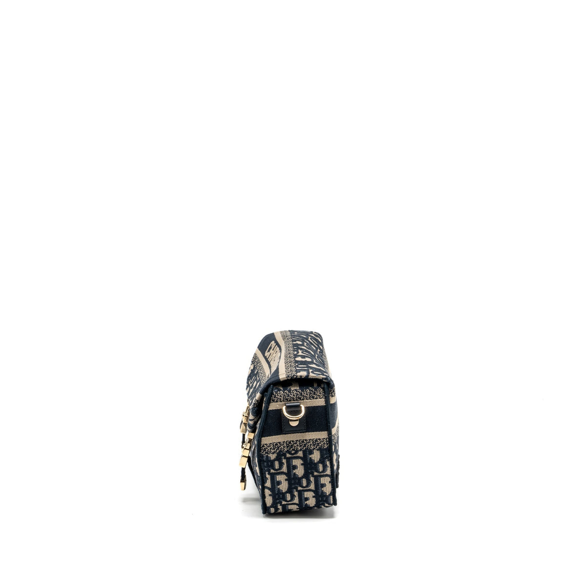 DIOR SMALL DIORCAMP BAG DIOR OBLIQUE EMBROIDERY CANVAS BLUE LGHW