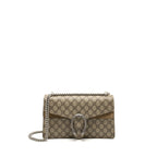 GUCCI DIONYSUS GG SHOULDER BAG GG SUPREME CANVAS / SUEDE BEIGE SHW