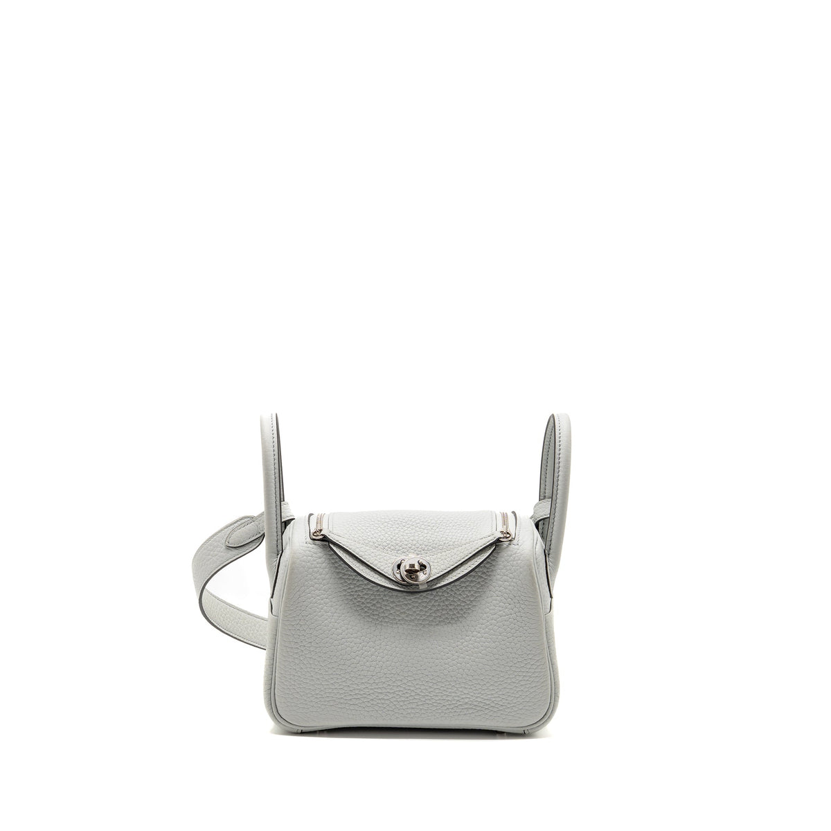 Hermes Mini Lindy clemence blue pale SHW