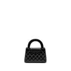 CHANEL MINI KELLY SHOPPING TOTE BAG CALFSKIN BLACK GHW (MICROCHIP)