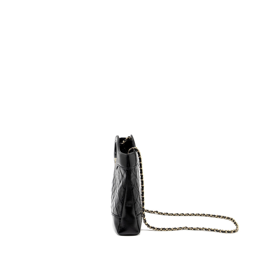 CHANEL MINI 31 BAG SHINY LAMBSKIN BLACK LGHW (MICROCHIP)
