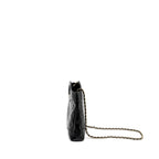 CHANEL MINI 31 BAG SHINY LAMBSKIN BLACK LGHW (MICROCHIP)
