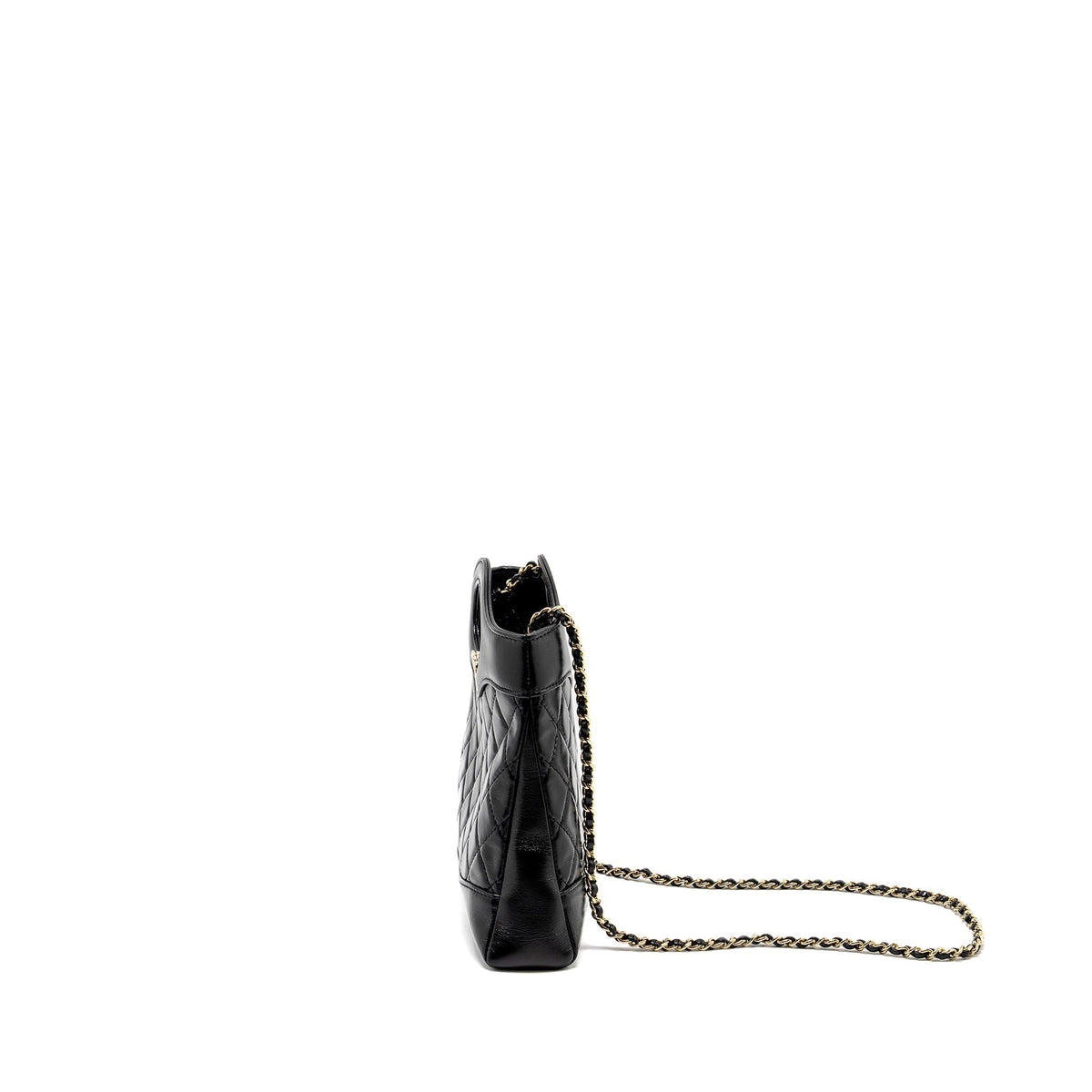 CHANEL MINI 31 BAG SHINY LAMBSKIN BLACK LGHW (MICROCHIP)