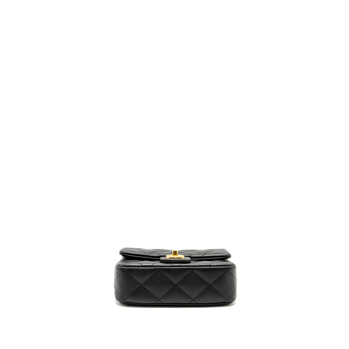CHANEL COCO LOVE FLAP BAG WITH ADJUSTABLE CHAIN CAVIAR BLACK GHW (MICROCHIP)