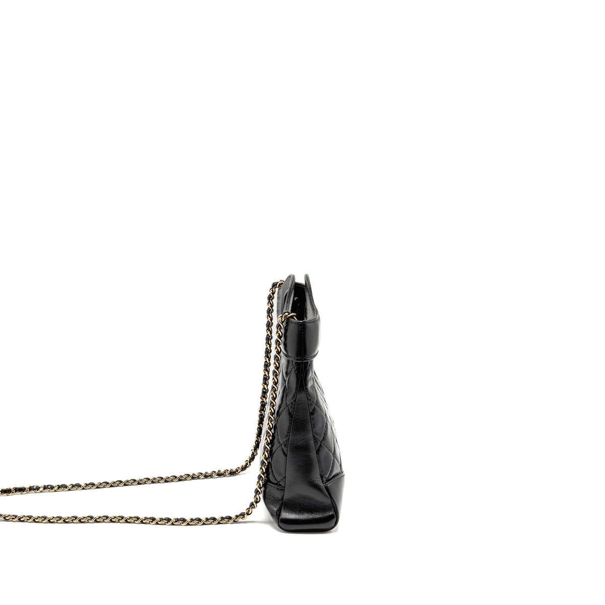 CHANEL MINI 31 BAG SHINY LAMBSKIN BLACK LGHW (MICROCHIP)