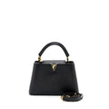 LOUIS VUITTON CAPUCINES BB TAURILLON BLACK / PINK GHW