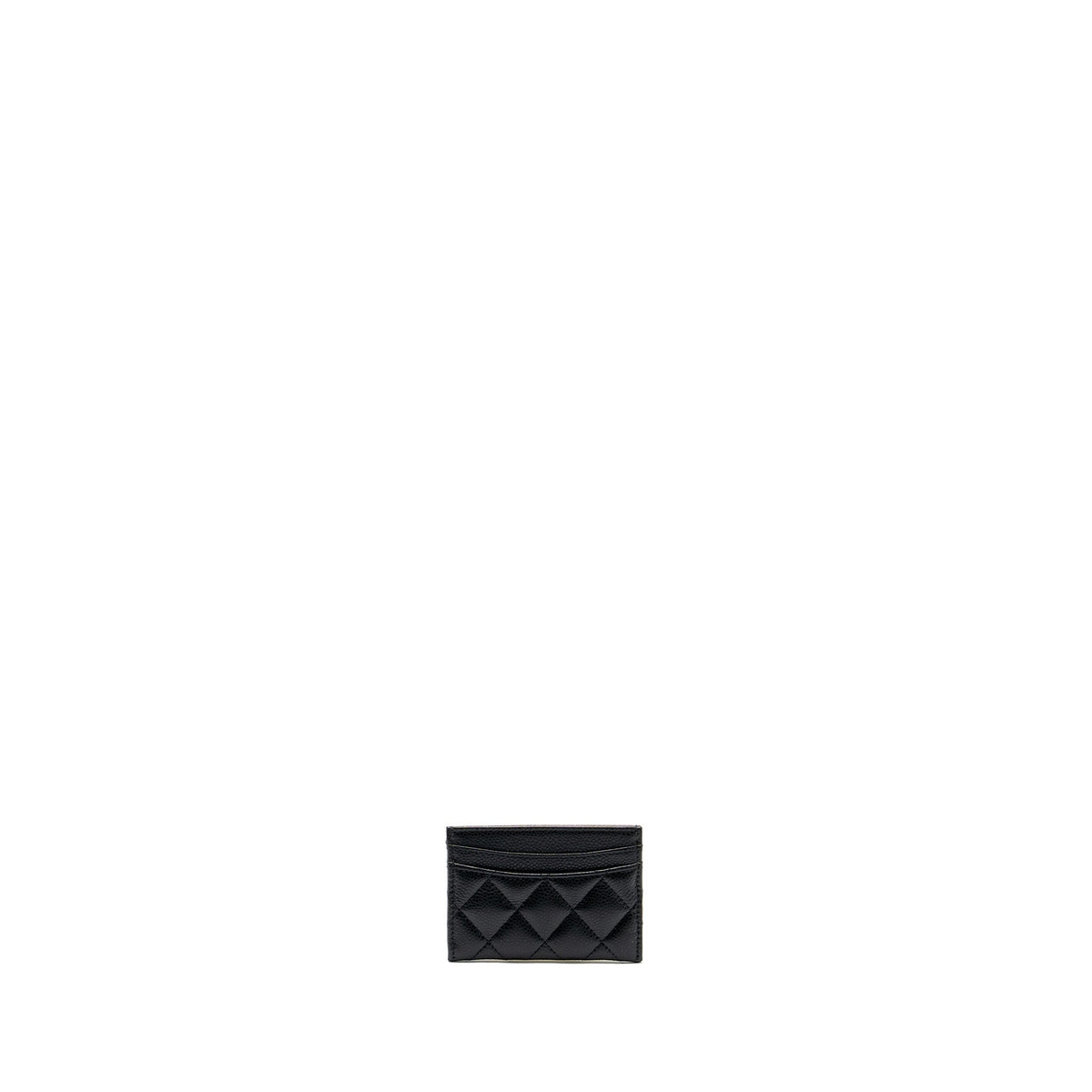CHANEL CLASSIC CARD HOLDER CAVIAR BLACK GHW (MICROCHIP)