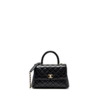 CHANEL SMALL COCO HANDLE CAVIAR BLACK LGHW (MICROCHIP)
