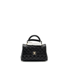 CHANEL SMALL COCO HANDLE CAVIAR BLACK LGHW (MICROCHIP)