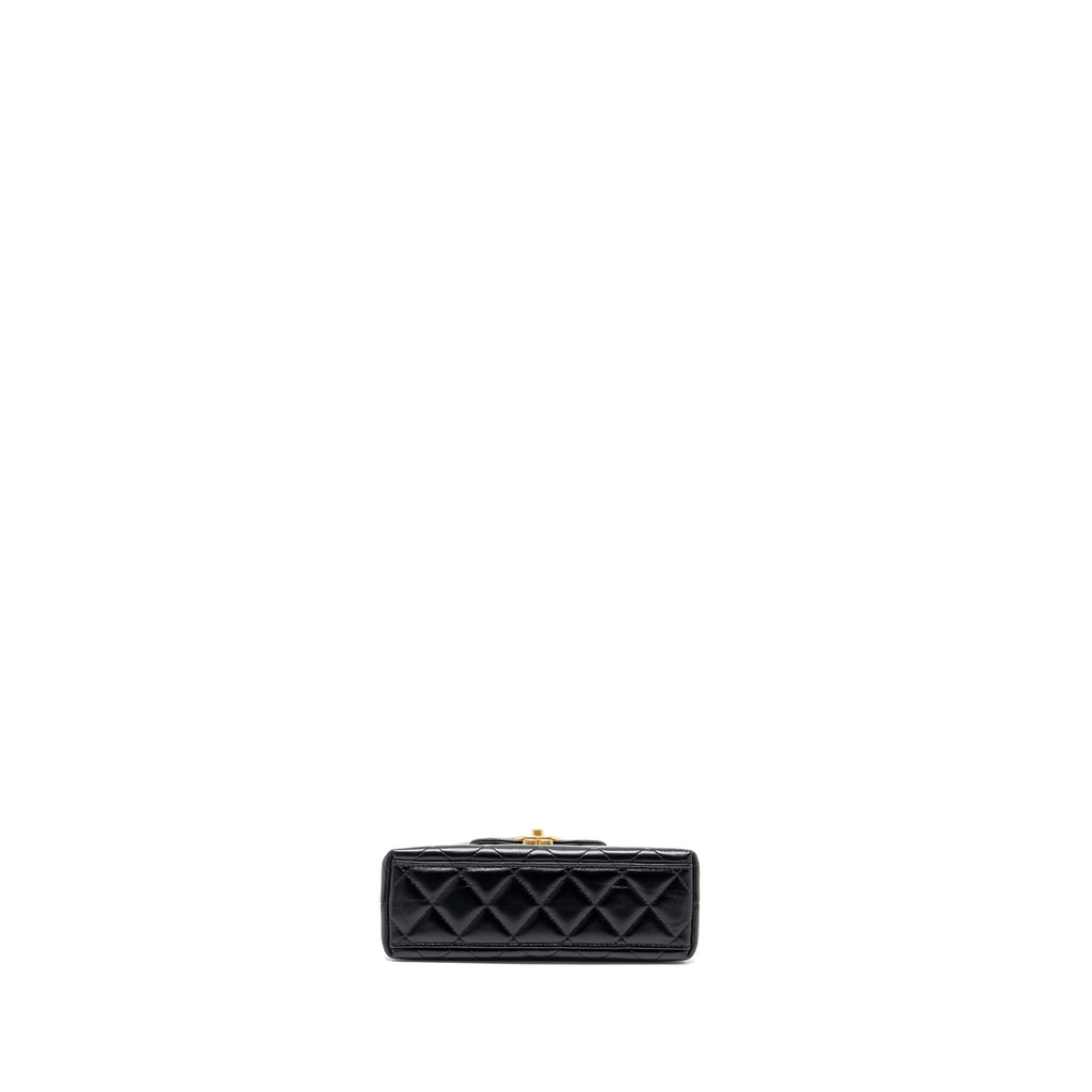 CHANEL 23K MINI SHOPPING TOTE CALFSKIN BLACK GHW(MICROCHIP)