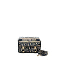 DIOR SMALL DIORCAMP BAG DIOR OBLIQUE EMBROIDERY CANVAS BLUE LGHW