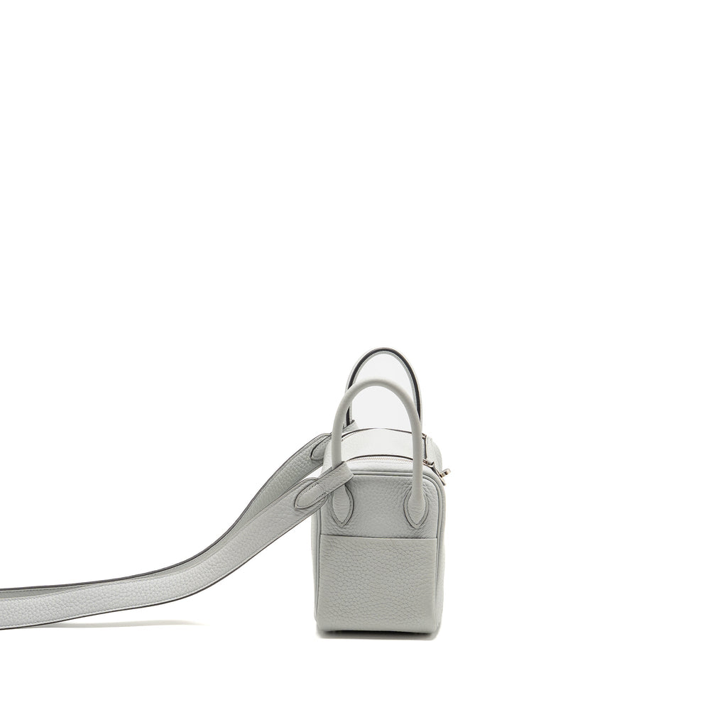 Hermes Mini Lindy clemence blue pale SHW