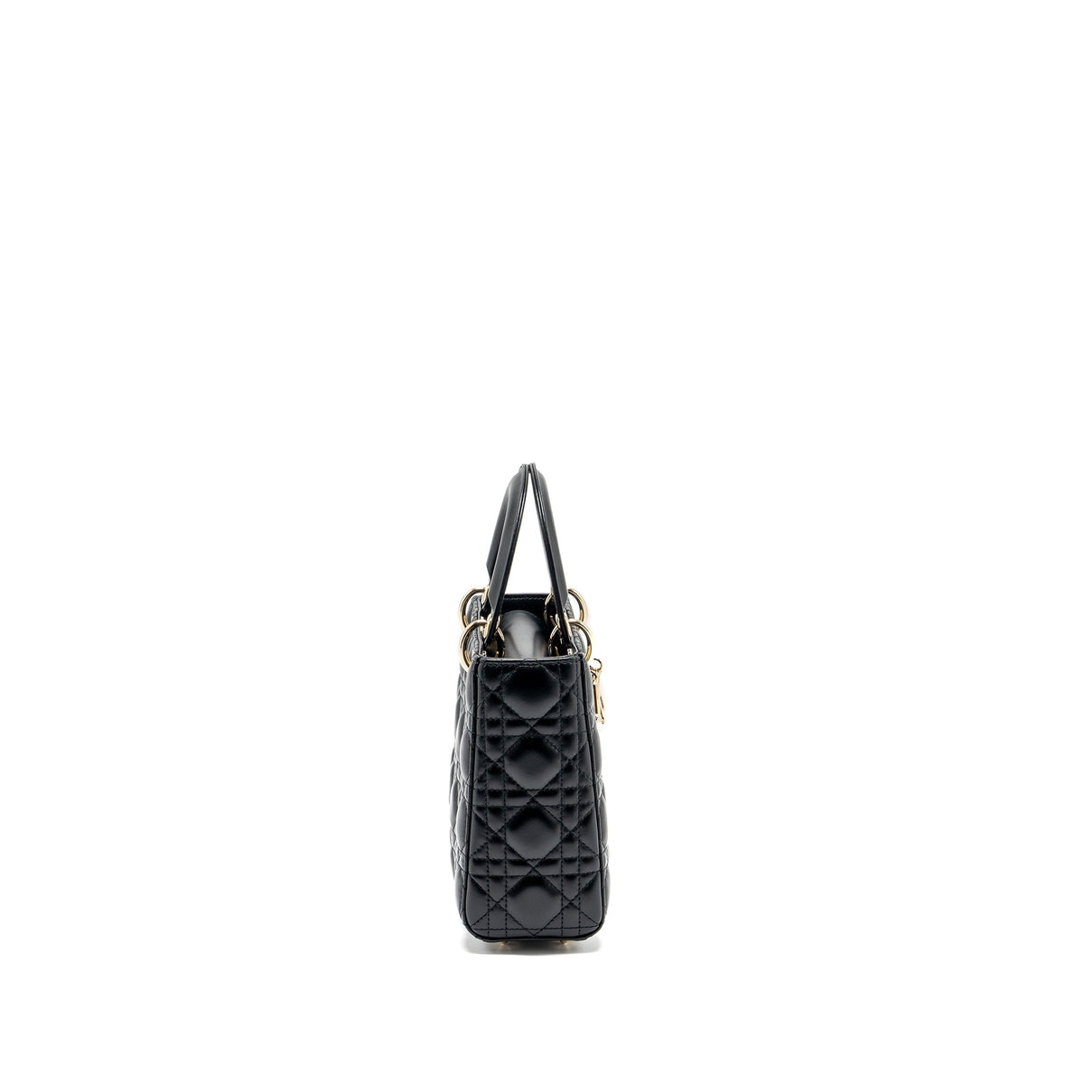 DIOR SMALL MY ABC LADY DIOR BAG LAMBSKIN BLACK LGHW