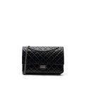 CHANEL LARGE 2.55 REISSUE FLAP BAG AGED CALFSKIN BLACK RUTHENIUM HARDWARE (MICROCHIP)