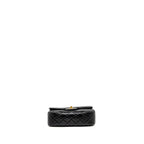 CHANEL PEARL CRUSH MINI RECTANGULAR FLAP BAG LAMBSKIN BLACK GHW (MICROCHIP)
