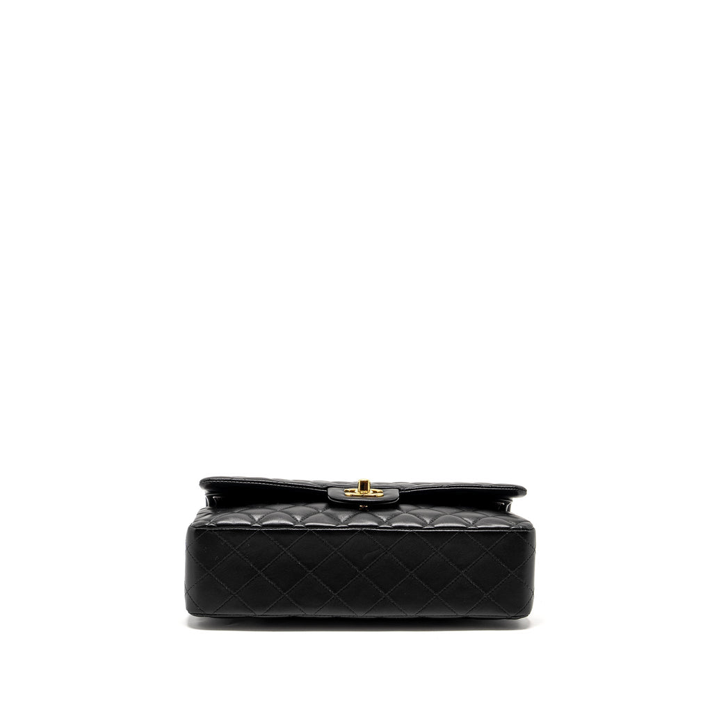 CHANEL MEDIUM CLASSIC DOUBLE FLAP BAG LAMBSKIN BLACK GHW
