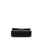 CHANEL MEDIUM CLASSIC DOUBLE FLAP BAG LAMBSKIN BLACK GHW