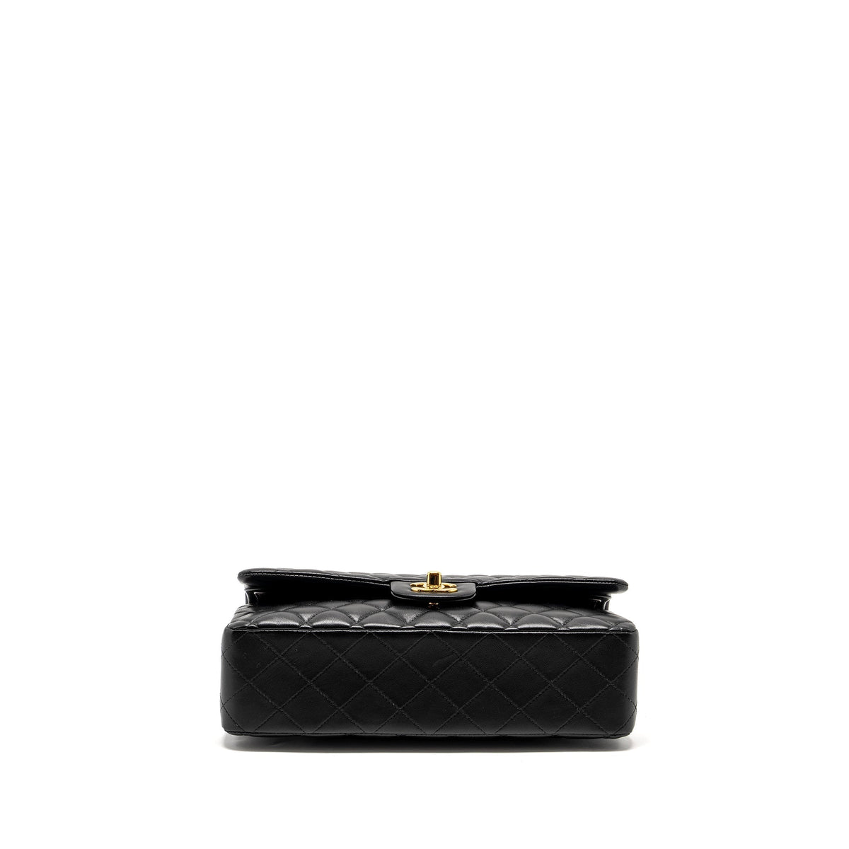 CHANEL MEDIUM CLASSIC DOUBLE FLAP BAG LAMBSKIN BLACK GHW