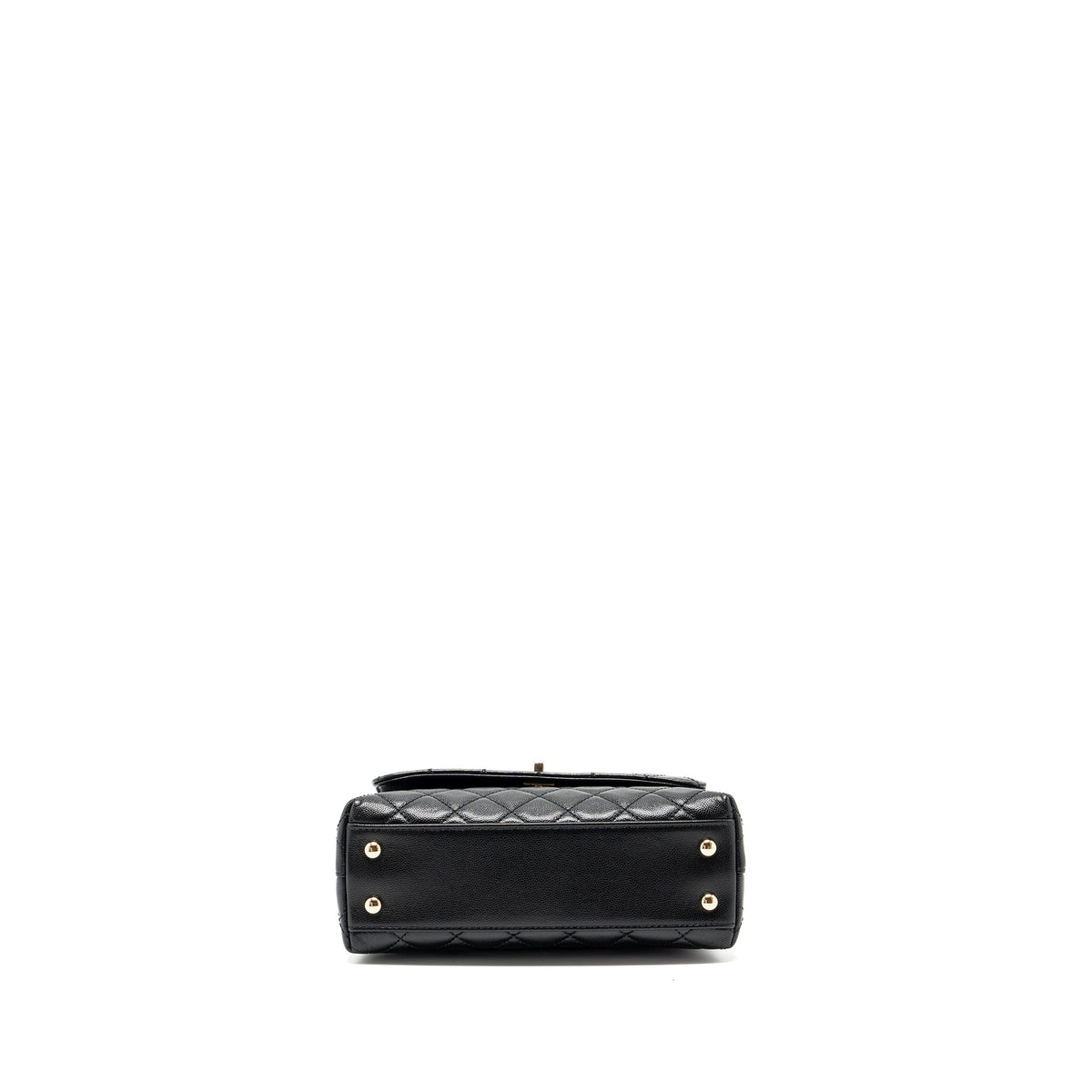 CHANEL SMALL COCO HANDLE CAVIAR BLACK LGHW (MICROCHIP)