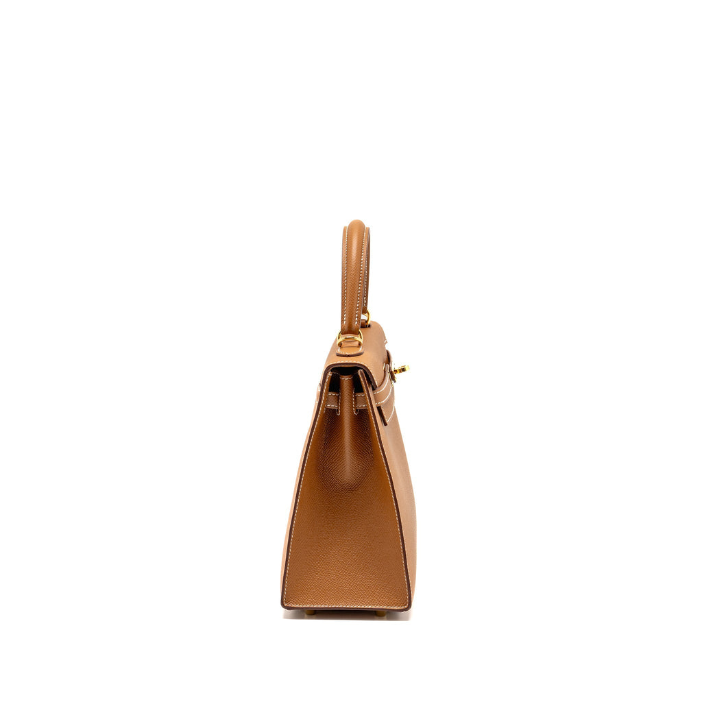 Hermes Kelly 25 Epsom Gold GHW