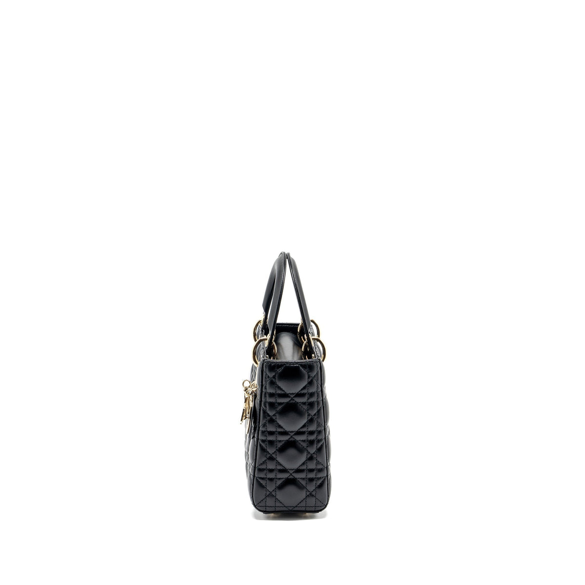 DIOR SMALL MY ABC LADY DIOR BAG LAMBSKIN BLACK LGHW