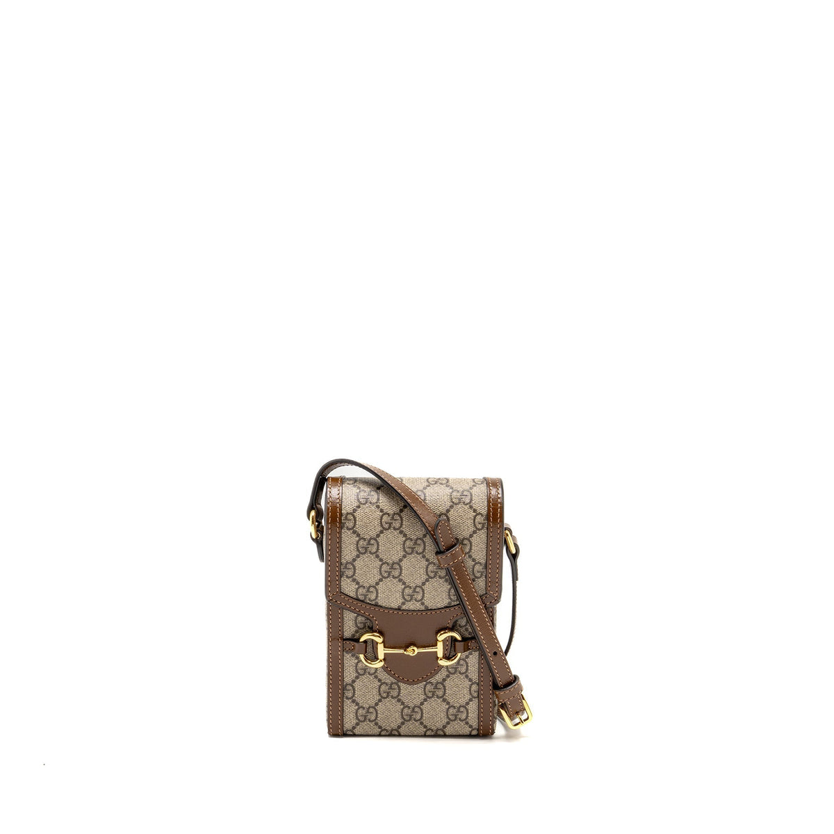 GUCCI HORSEBIT 1955 MINI BAG GG SUPREME CANVAS BROWN/MULTICOLOURED GHW
