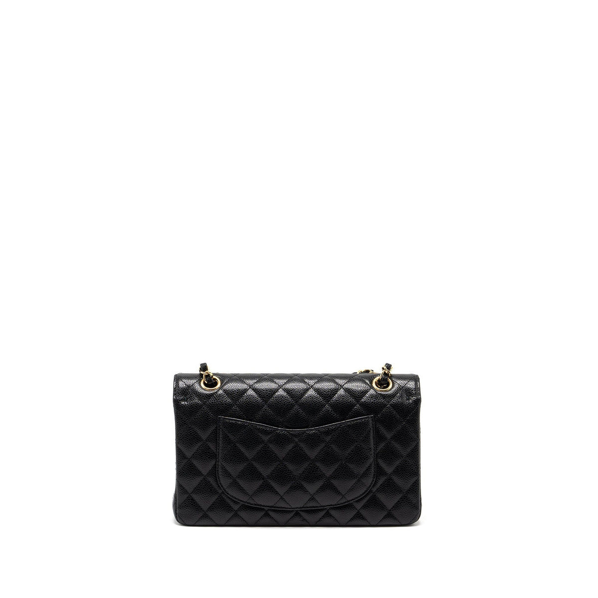 CHANEL MEDIUM CLASSIC DOUBLE FLAP BAG CAVIAR BLACK GHW (MICROCHIP)