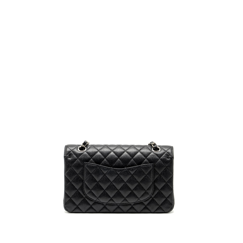 CHANEL MEDIUM CLASSIC DOUBLE FLAP BAG CAVIAR BLACK SHW