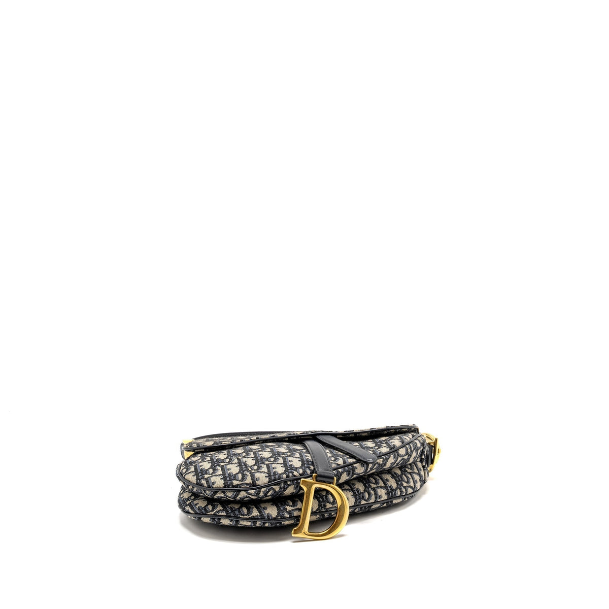 DIOR MEDIUM SADDLE BAG BLUE OBLIQUE CANVAS GHW