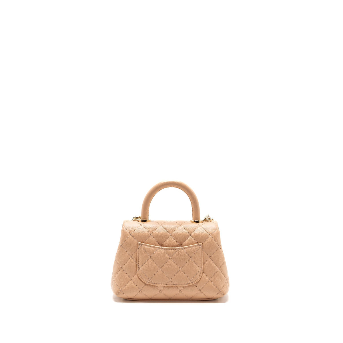 CHANEL MINI COCO HANDLE CAVIAR BEIGE LGHW