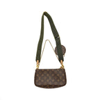 LOUIS VUITTON MULTI POCHETTE ACCESSORIES KHAKI STRAP MONOGRAM CANVAS GHW