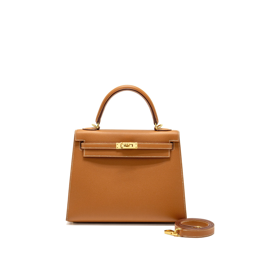 Hermes Kelly 25 Epsom Gold GHW