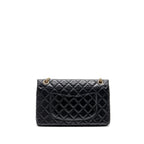 CHANEL LARGE 2.55 REISSUE FLAP BAG AGED CALFSKIN BLACK LGHW